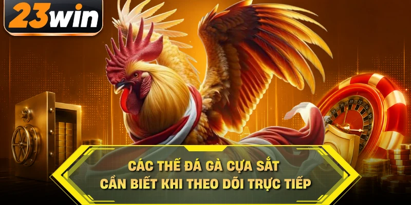 Các thế đá gà cựa sắt cần biết khi theo dõi trực tiếp